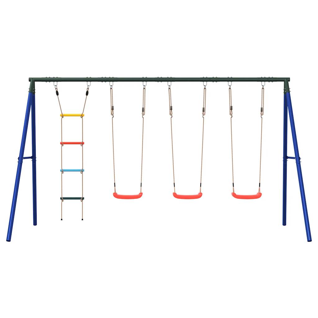 vidaXL Outdoor Swing Set with Swings and Ladder - Multicolour - 33852