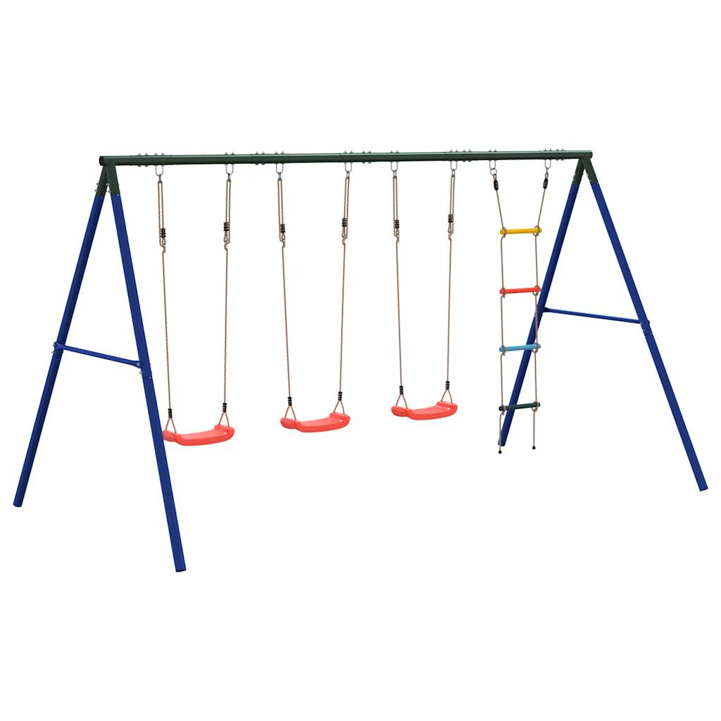 vidaXL Outdoor Swing Set with Swings and Ladder - Multicolour - 33852