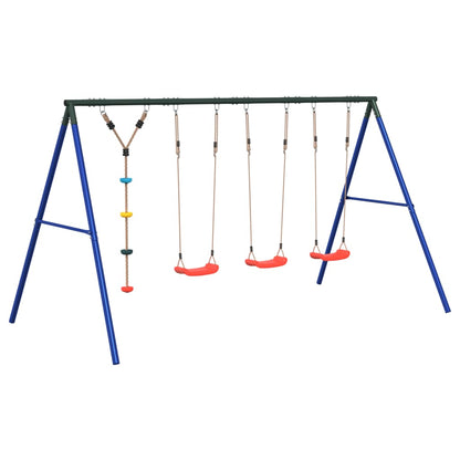 vidaXL Outdoor Swing Set with Swings and Disc Swing - Multicolour - 33854
