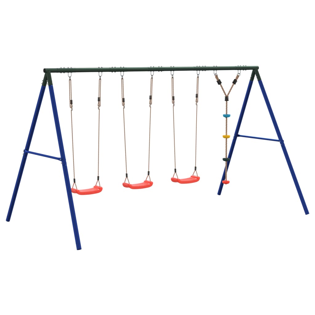 vidaXL Outdoor Swing Set with Swings and Disc Swing - Multicolour - 33854