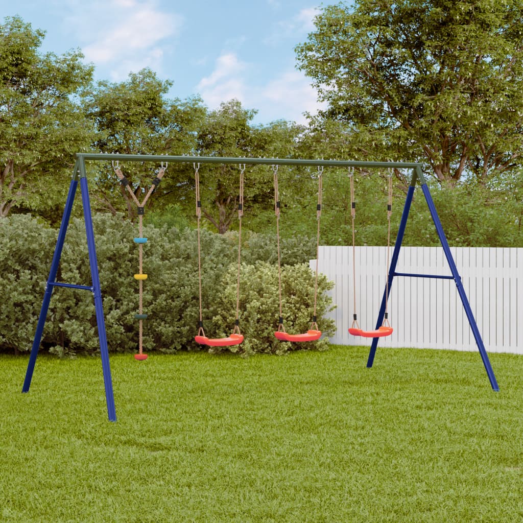vidaXL Outdoor Swing Set with Swings and Disc Swing - Multicolour - 33854