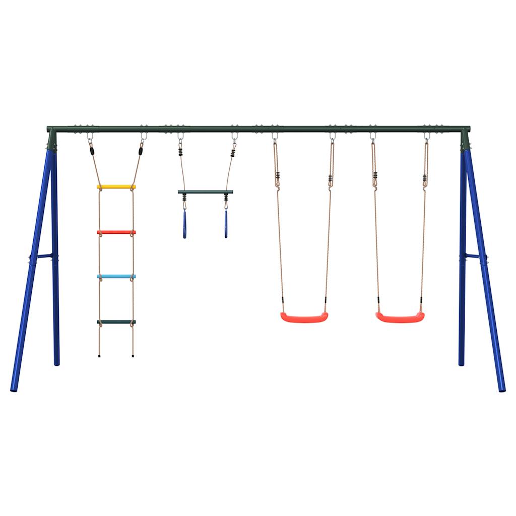 vidaXL Outdoor Swing Set with Swings. Trapeze. Ladder - Multicolour - 33863
