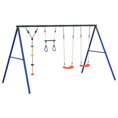 vidaXL Outdoor Swing Set with Swings. Trapeze. Disc Swing - Multicolour - 33865