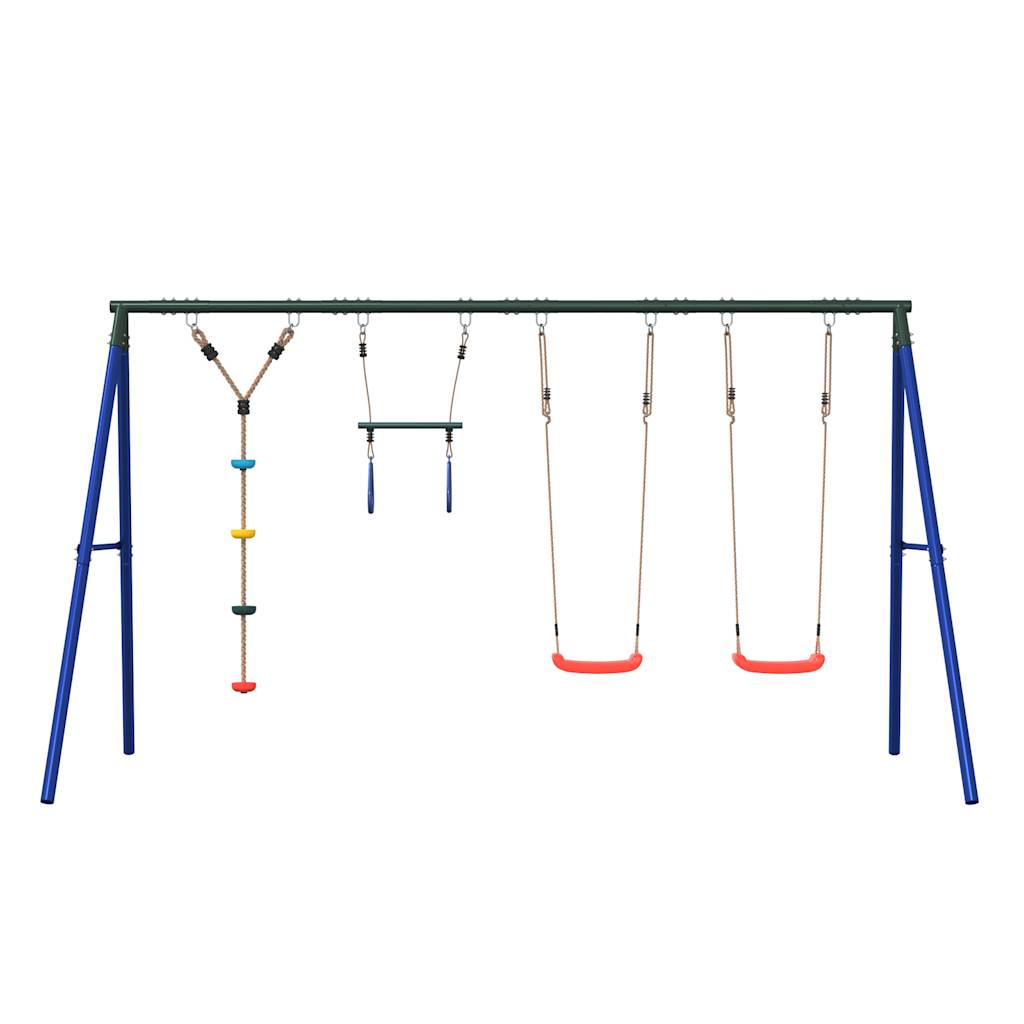 vidaXL Outdoor Swing Set with Swings. Trapeze. Disc Swing - Multicolour - 33865