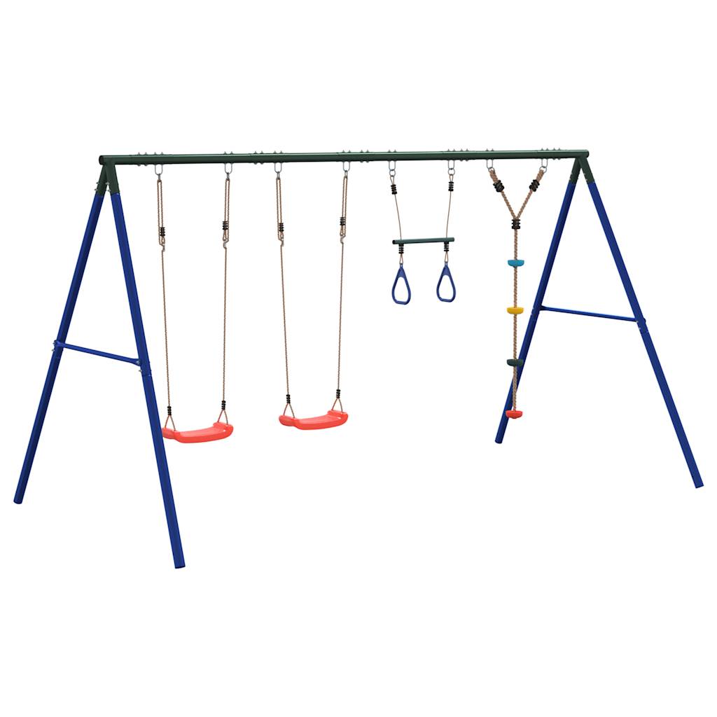 vidaXL Outdoor Swing Set with Swings. Trapeze. Disc Swing - Multicolour - 33865