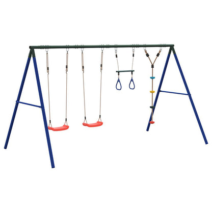 vidaXL Outdoor Swing Set with Swings. Trapeze. Disc Swing - Multicolour - 33865