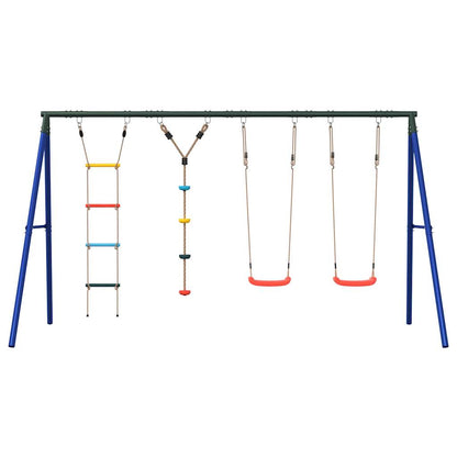 vidaXL Outdoor Swing Set with Swings. Ladder. Disc Swing - Multicolour - 33870