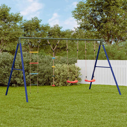vidaXL Outdoor Swing Set with Swings. Ladder. Disc Swing - Multicolour - 33870