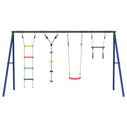 vidaXL Outdoor Swing Set with Swing. Trapeze. Ladder. Disc Swing - Multicolour - 33871