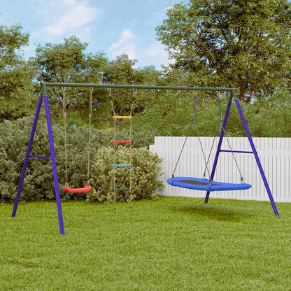 vidaXL Outdoor Swing Set with Swing, Ladder, Nest Swing - Multicolour - 33875