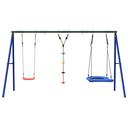vidaXL Outdoor Swing Set with Swing, Disc Swing, Nest Swing - Multicolour - 33882
