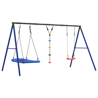 vidaXL Outdoor Swing Set with Swing, Disc Swing, Nest Swing - Multicolour - 33882