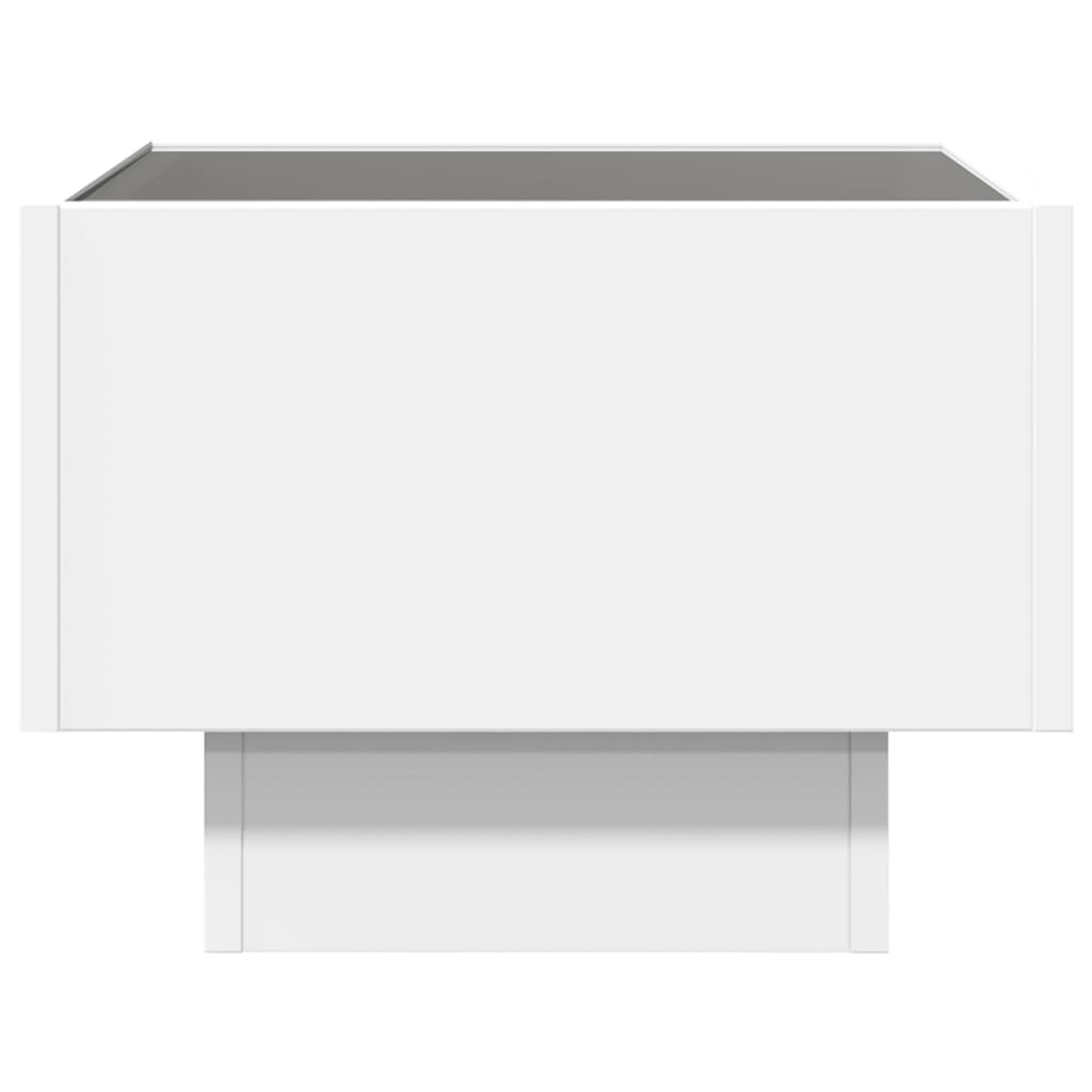 vidaXL Bedside Table with Infinity LED White 40x40x30 cm