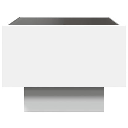 vidaXL Bedside Table with Infinity LED White 40x40x30 cm