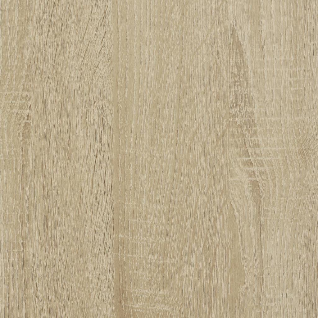 vidaXL Bedside Table with Infinity LED Sonoma Oak 40x40x30 cm - Brown - 61039