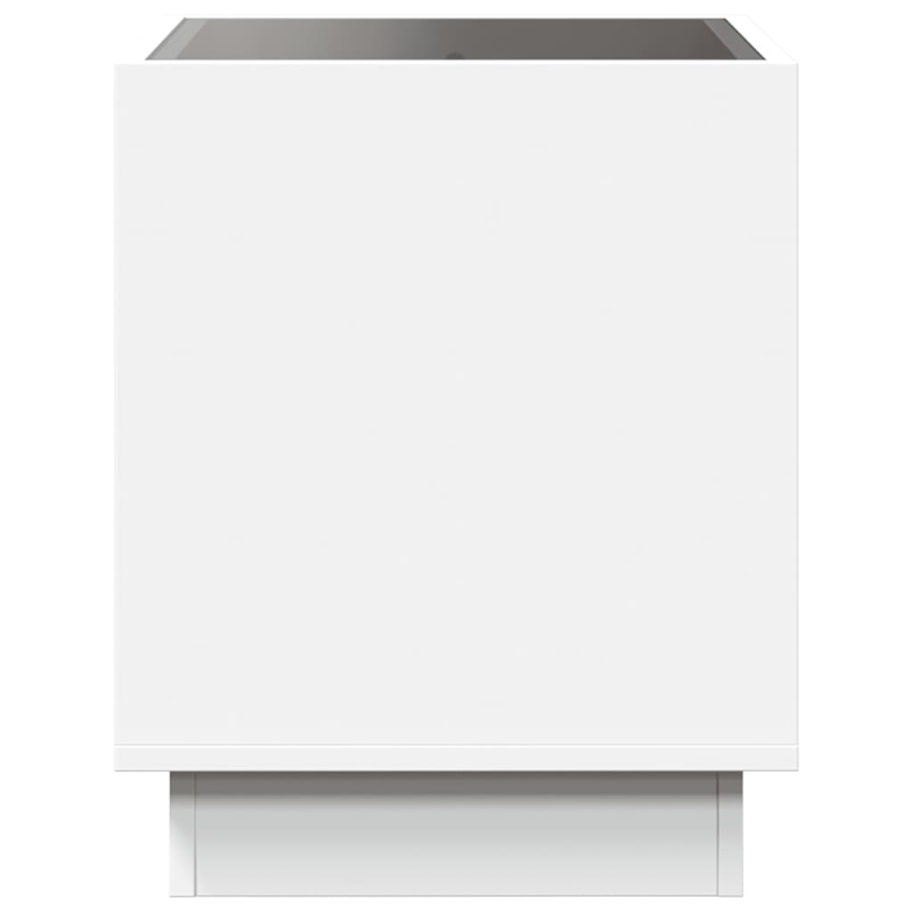 vidaXL Bedside Table with Infinity LED White 50x50x50 cm