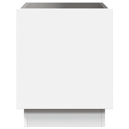 vidaXL Bedside Table with Infinity LED White 50x50x50 cm