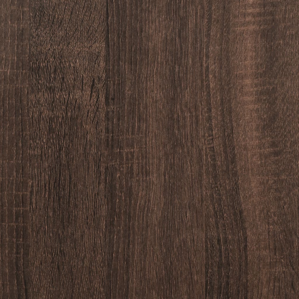 vidaXL Bedside Table with Infinity LED Brown Oak 50x50x50 cm