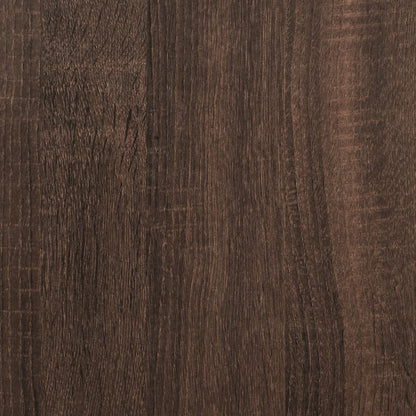 vidaXL Bedside Table with Infinity LED Brown Oak 50x50x50 cm