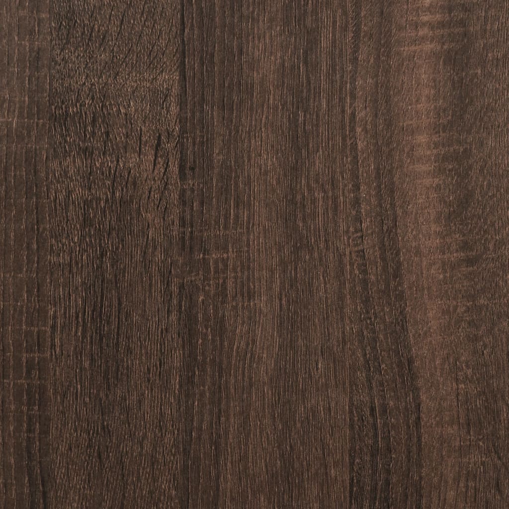 vidaXL Bedside Table with Infinity LED Brown Oak 40x40x49 cm