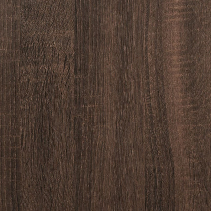 vidaXL Bedside Table with Infinity LED Brown Oak 40x40x49 cm