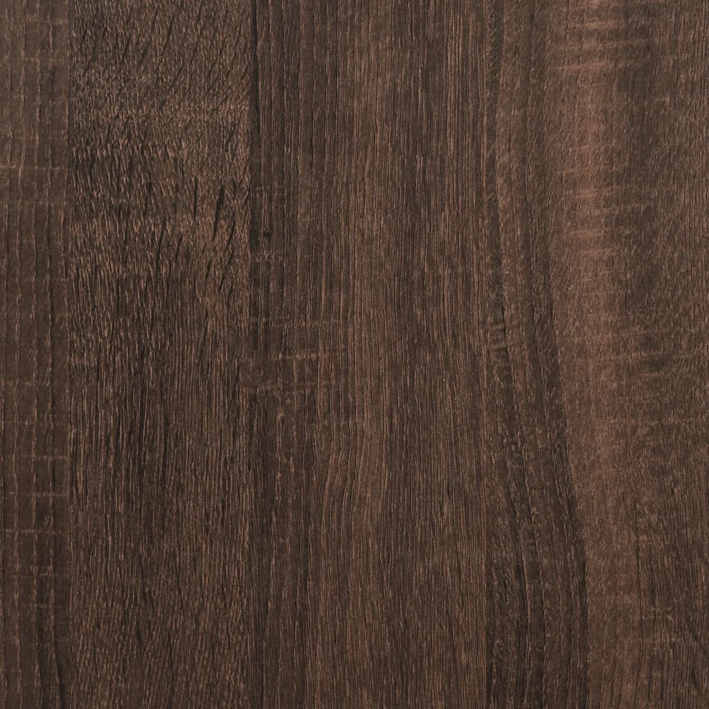 vidaXL Bedside Table with Infinity LED Brown Oak 40x40x51 cm - 61149