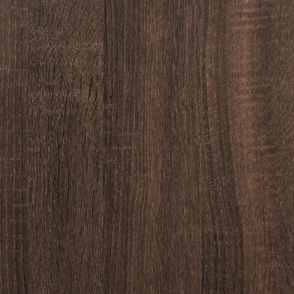 vidaXL Bedside Table with Infinity LED Brown Oak 40x40x51 cm - 61149