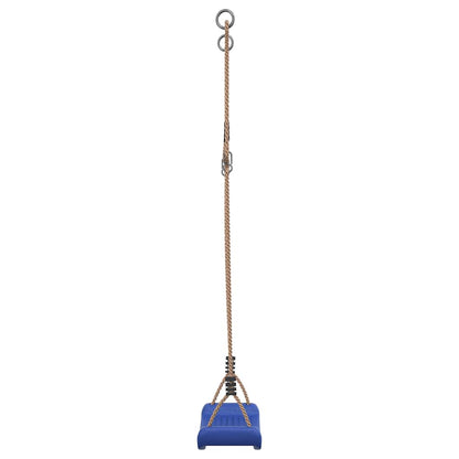 vidaXL Outdoor Swing Seat for Kids Single with Adjustable Rope Blue