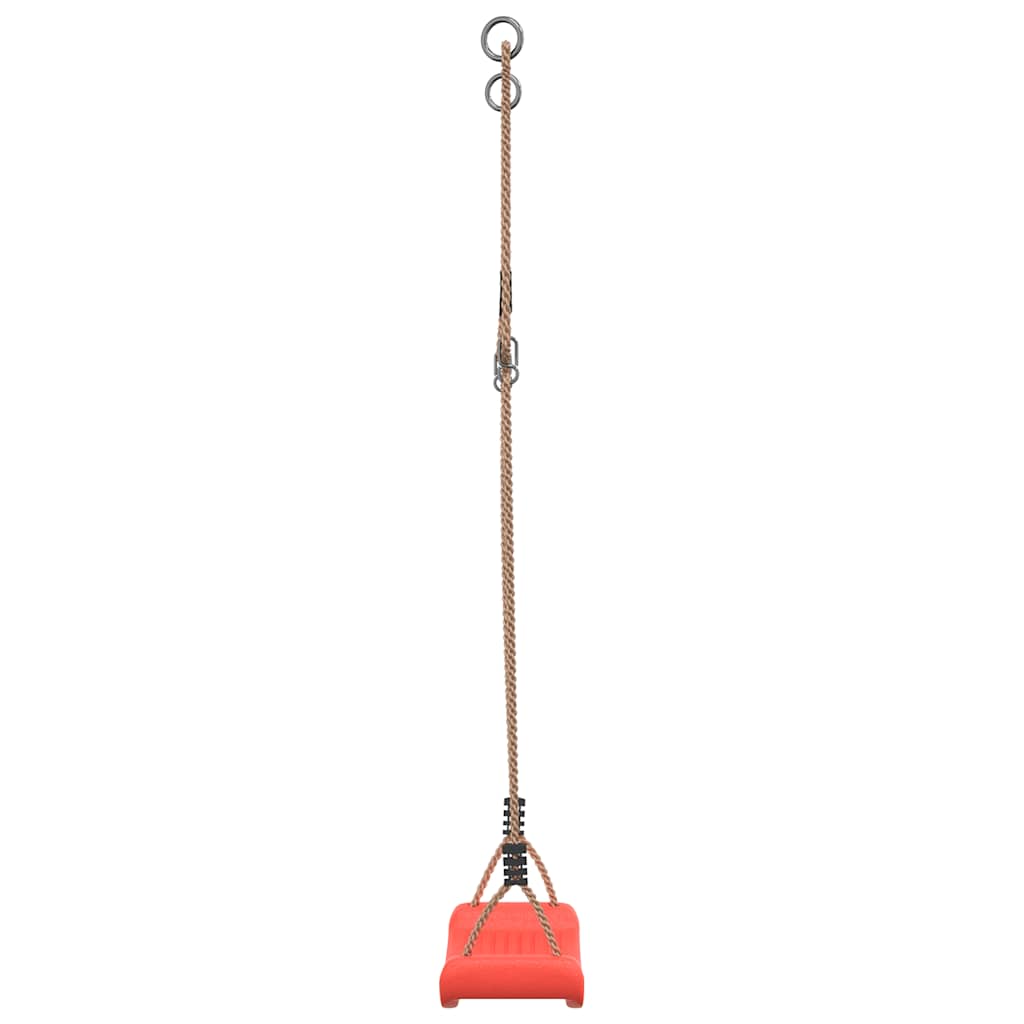 vidaXL Outdoor Swing Seat for Kids Single with Adjustable Rope Red