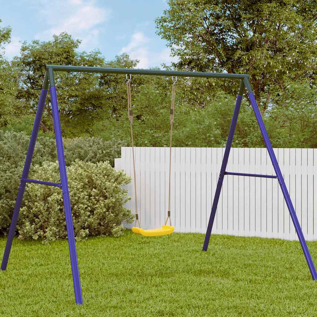 vidaXL Outdoor Swing Seat for Kids Single with Adjustable Rope Yellow