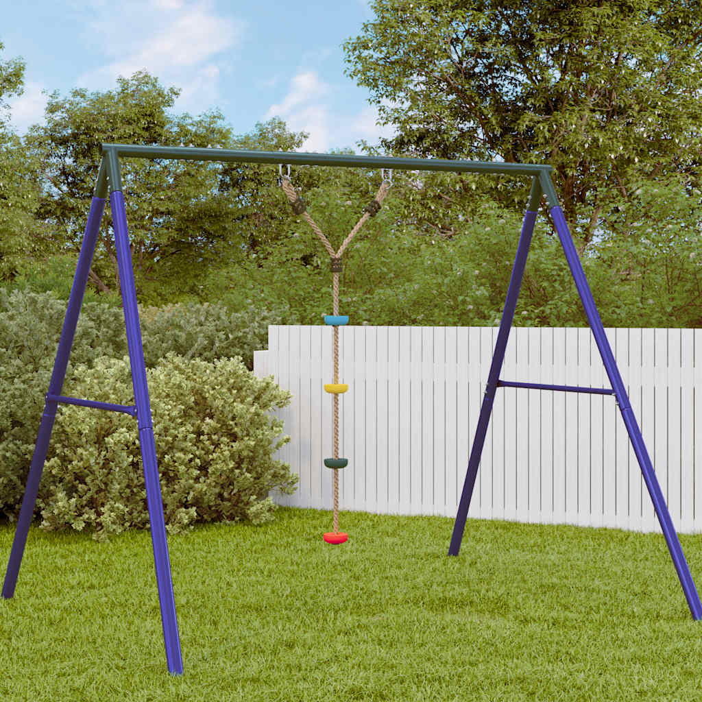 vidaXL Disc Rope Swing for Kids with 4 Treads Multicolour