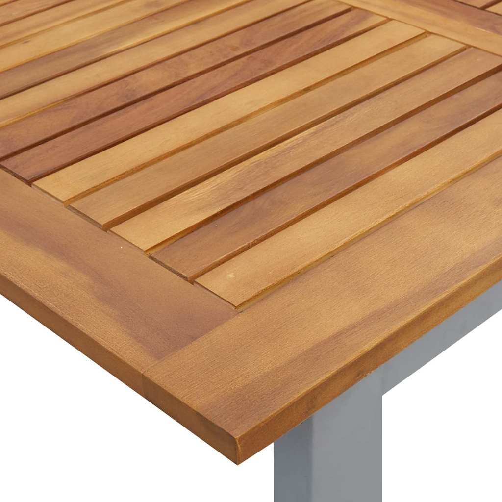 vidaXL Garden Dining Set 5 pcs Grey Solid Acacia Wood - 140 x 80 x 75 cm