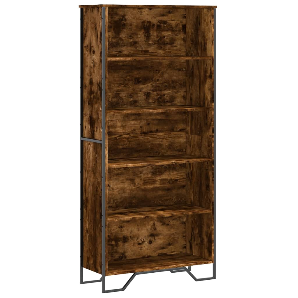 vidaXL Book Cabinet Smoked Oak 80x31x169 cm Engineered wood - Brown