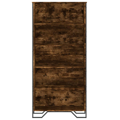 vidaXL Book Cabinet Smoked Oak 80x31x169 cm Engineered wood - Brown
