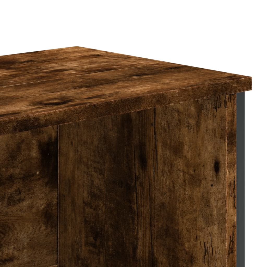 vidaXL Book Cabinet Smoked Oak 80x31x169 cm Engineered wood - Brown