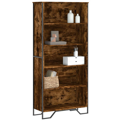 vidaXL Book Cabinet Smoked Oak 80x31x169 cm Engineered wood - Brown