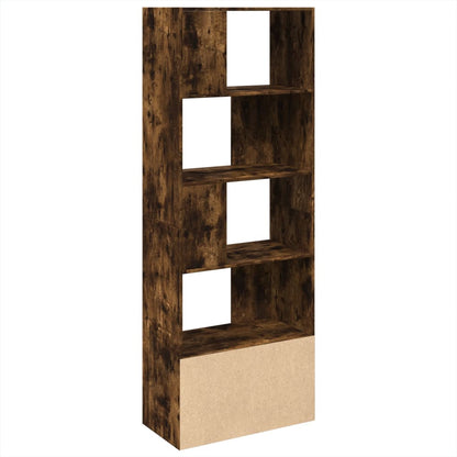 vidaXL Bookcase Smoked Oak 70x36x189 cm Engineered Wood - Brown