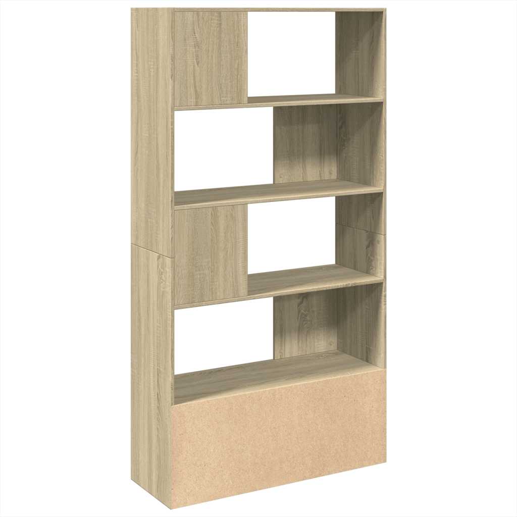 vidaXL Bookcase Sonoma Oak 100x36x189 cm Engineered Wood - Brown