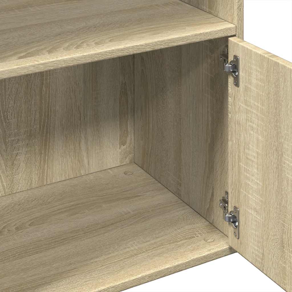 vidaXL Bookcase Sonoma Oak 100x36x189 cm Engineered Wood - Brown