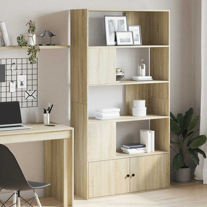 vidaXL Bookcase Sonoma Oak 100x36x189 cm Engineered Wood - Brown