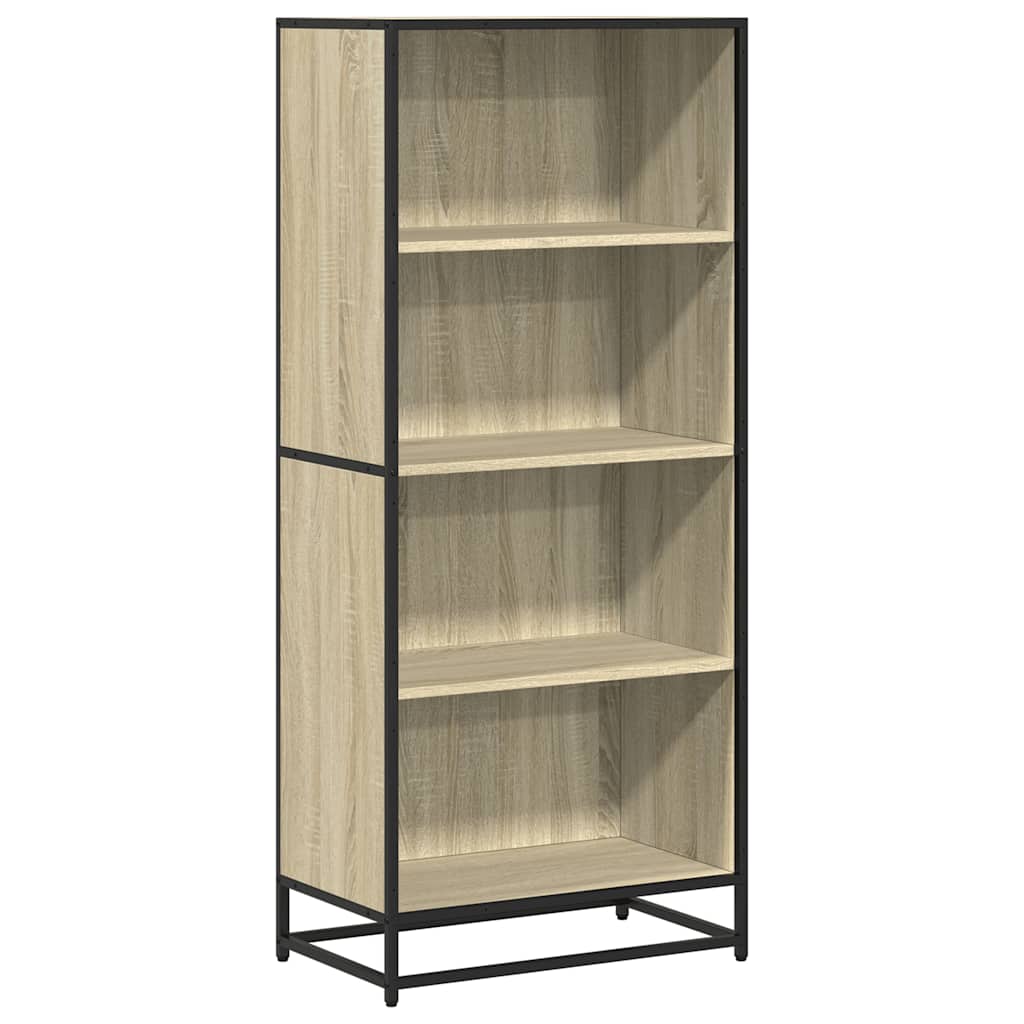 vidaXL Bookcase Sonoma Oak 60x35x139 cm Engineered Wood - Brown