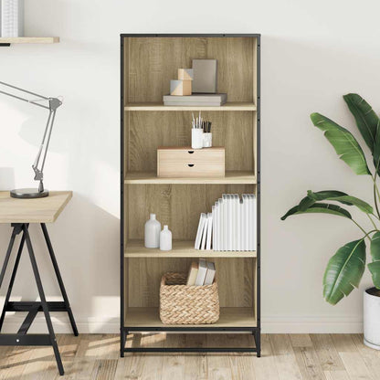 vidaXL Bookcase Sonoma Oak 60x35x139 cm Engineered Wood - Brown