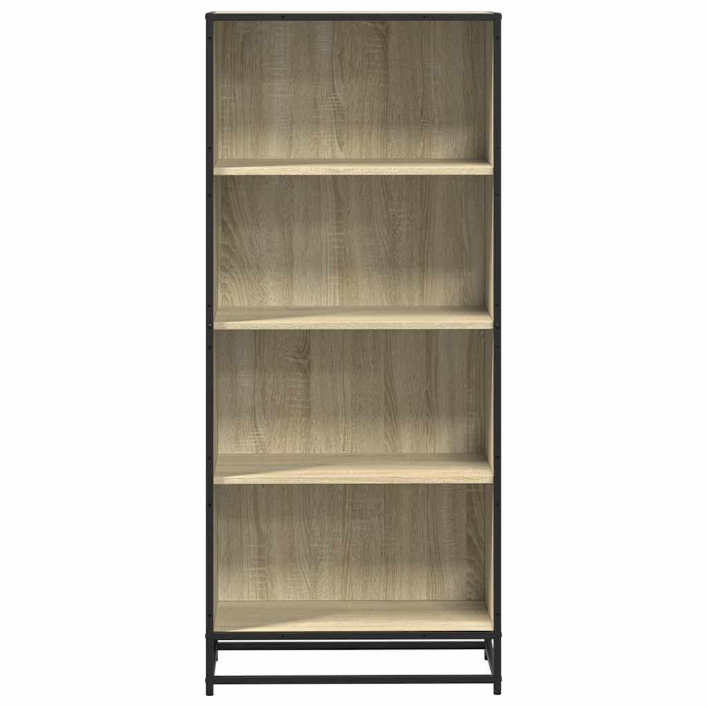 vidaXL Bookcase Sonoma Oak 60x35x139 cm Engineered Wood - Brown