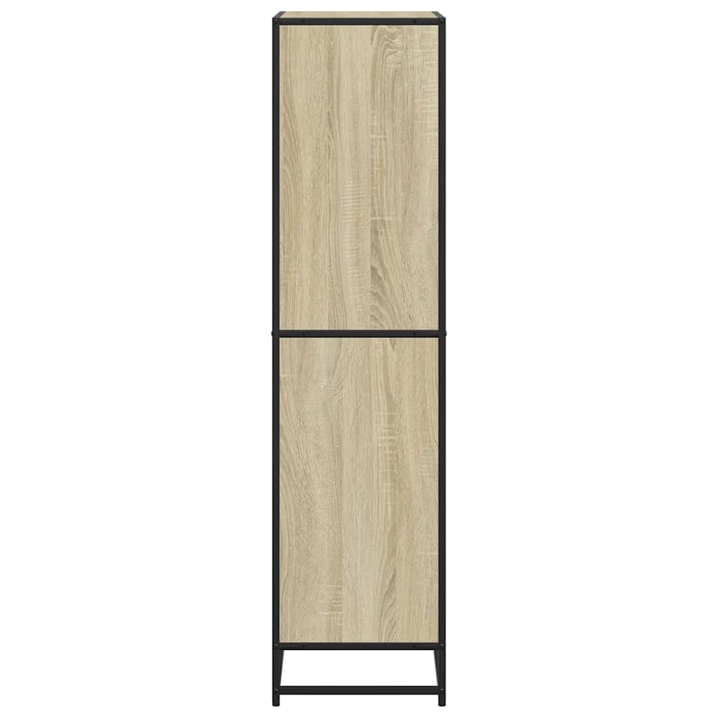 vidaXL Bookcase Sonoma Oak 60x35x139 cm Engineered Wood - Brown