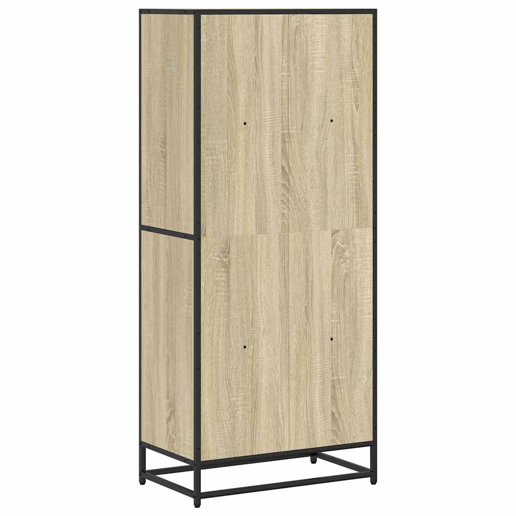 vidaXL Bookcase Sonoma Oak 60x35x139 cm Engineered Wood - Brown