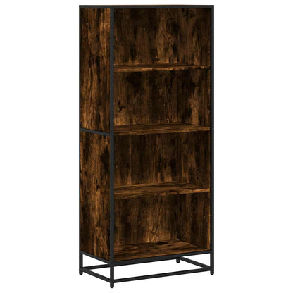 vidaXL Bookcase Smoked Oak 60x35x139 cm Engineered Wood - Brown