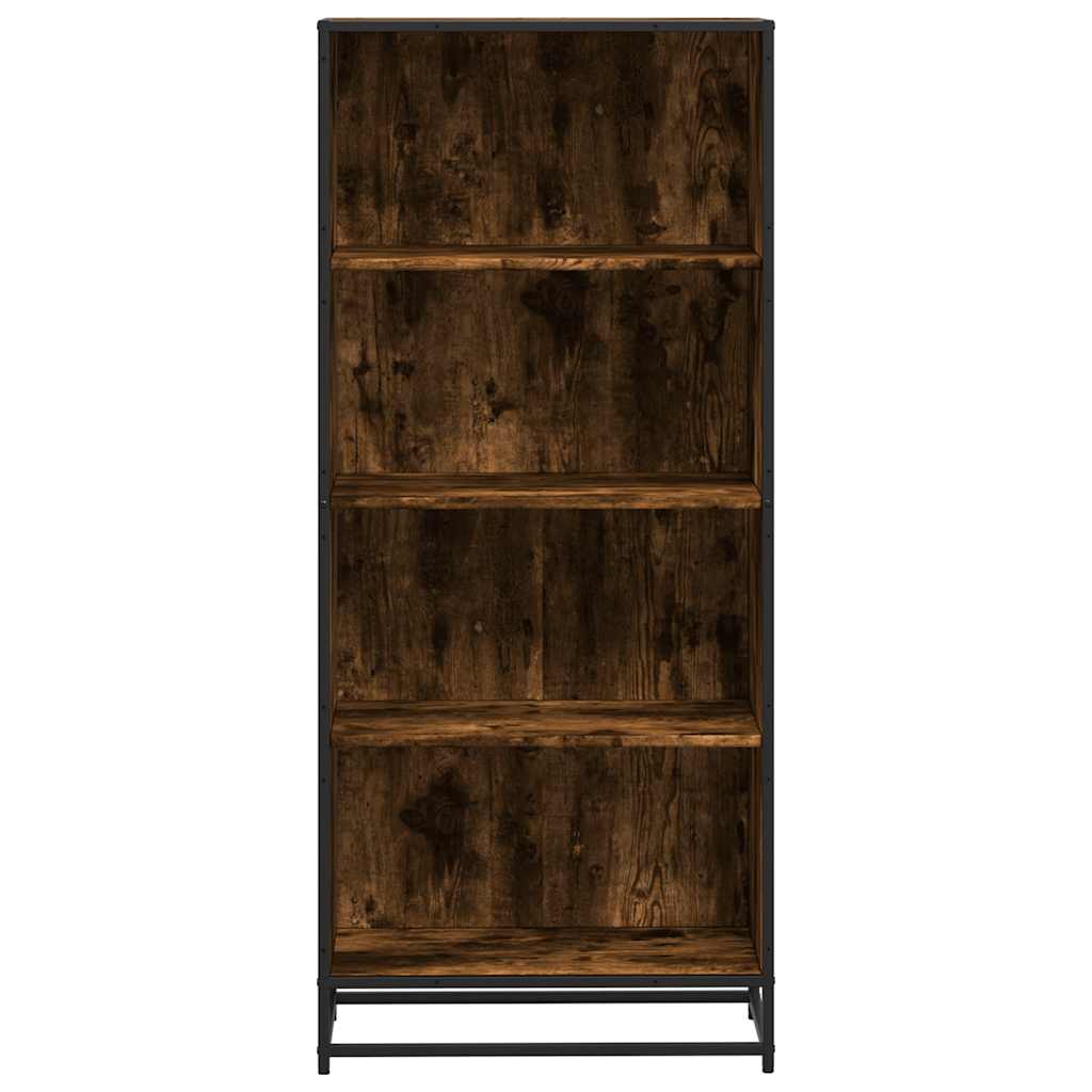 vidaXL Bookcase Smoked Oak 60x35x139 cm Engineered Wood - Brown