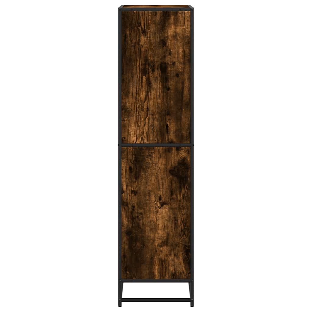 vidaXL Bookcase Smoked Oak 60x35x139 cm Engineered Wood - Brown