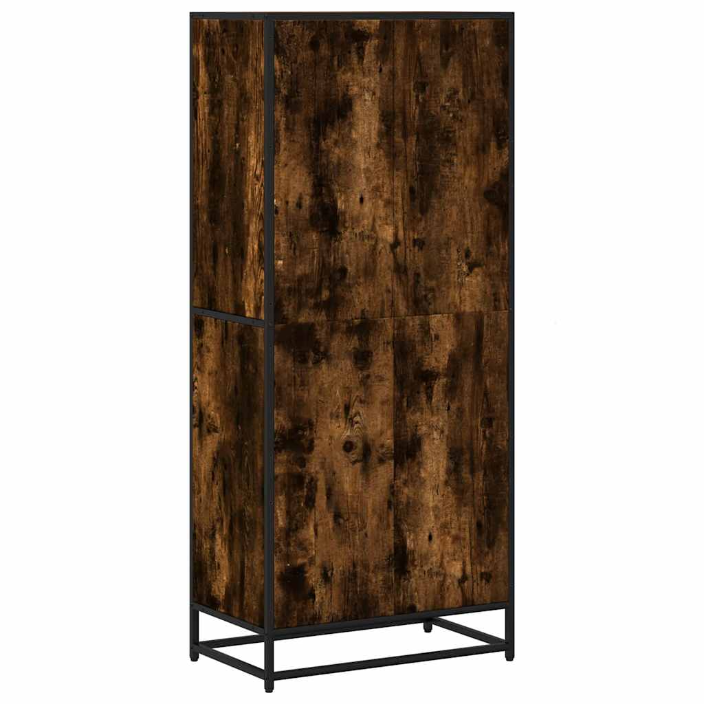 vidaXL Bookcase Smoked Oak 60x35x139 cm Engineered Wood - Brown