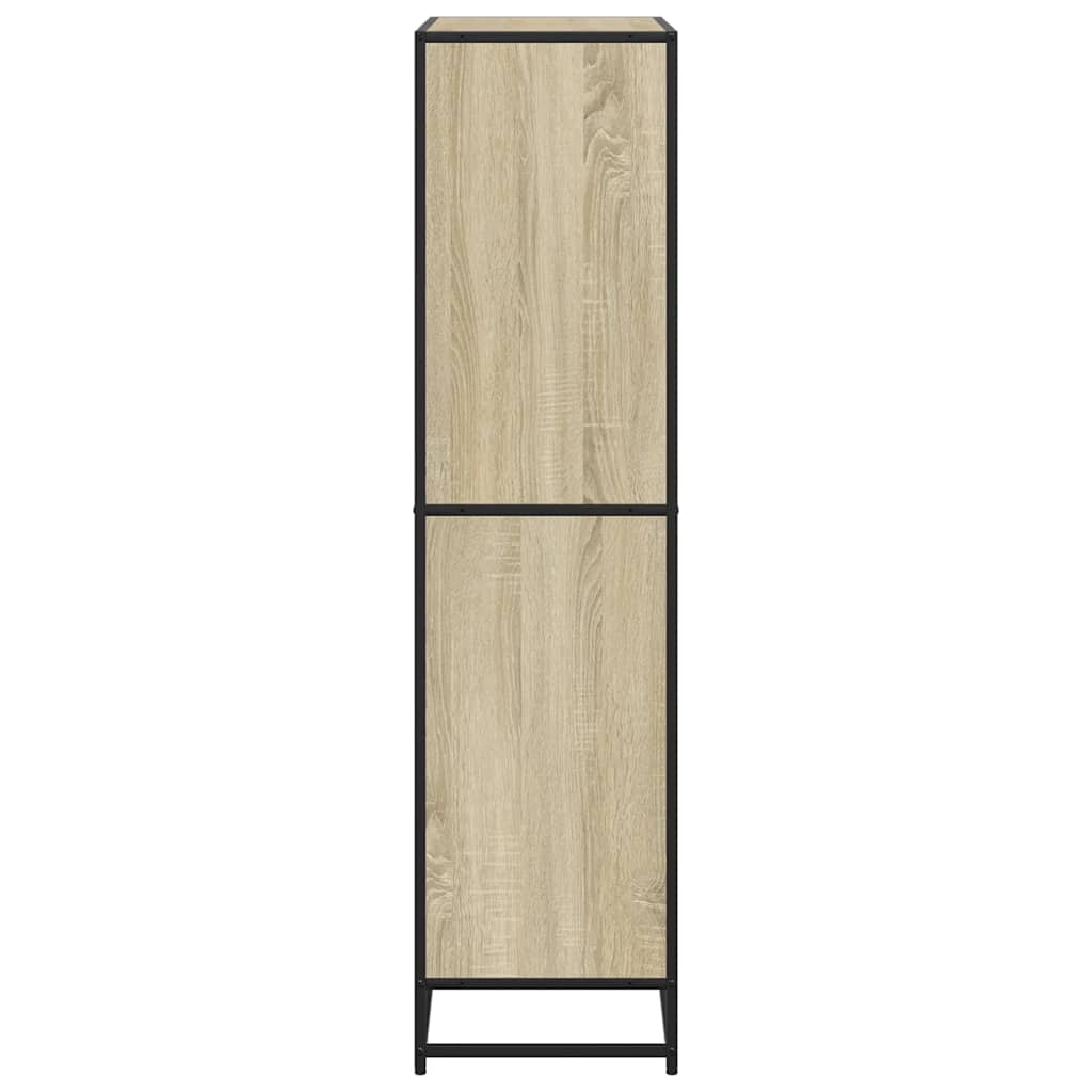 vidaXL Bookcase Sonoma Oak 80.5x35x139 cm Engineered Wood - Brown